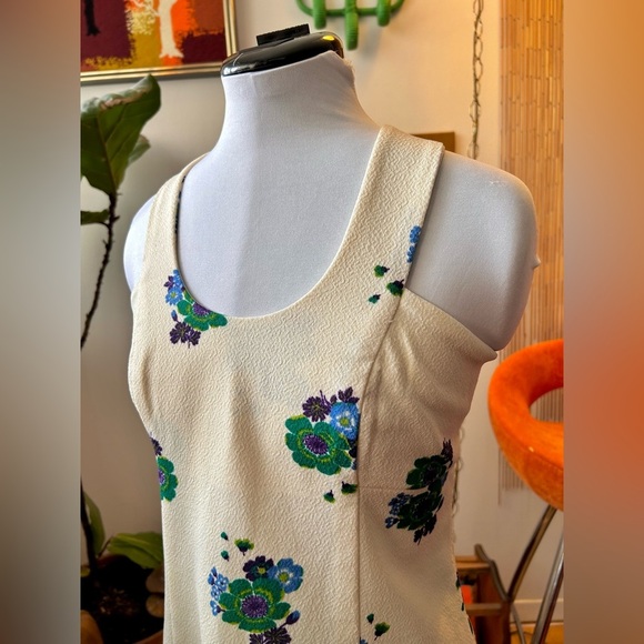 70s Vintage Floral Pinafore Sundress - Picture 5 of 5